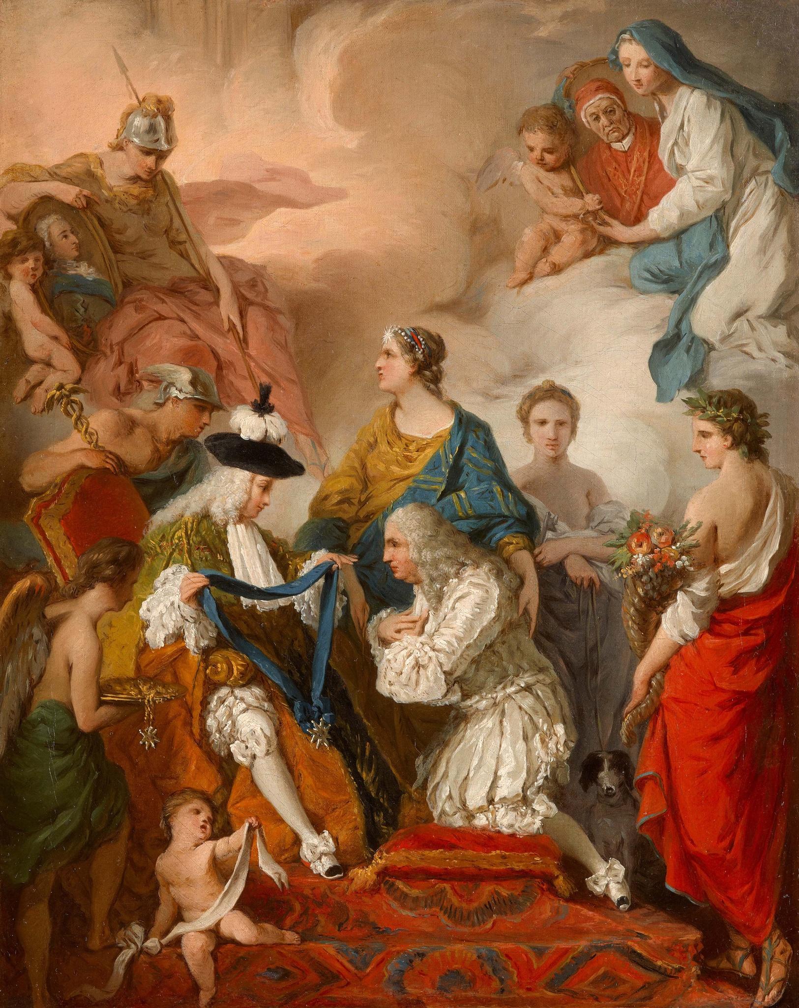 The Duke of Saint-Aignan Investing Girolamo Vaini, Prince of Cantalupe and Duke of Selci, with the Insignia of a Knight of the Order of the Holy Spirit